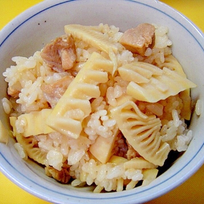 破竹と鶏肉の炊き込みごはん